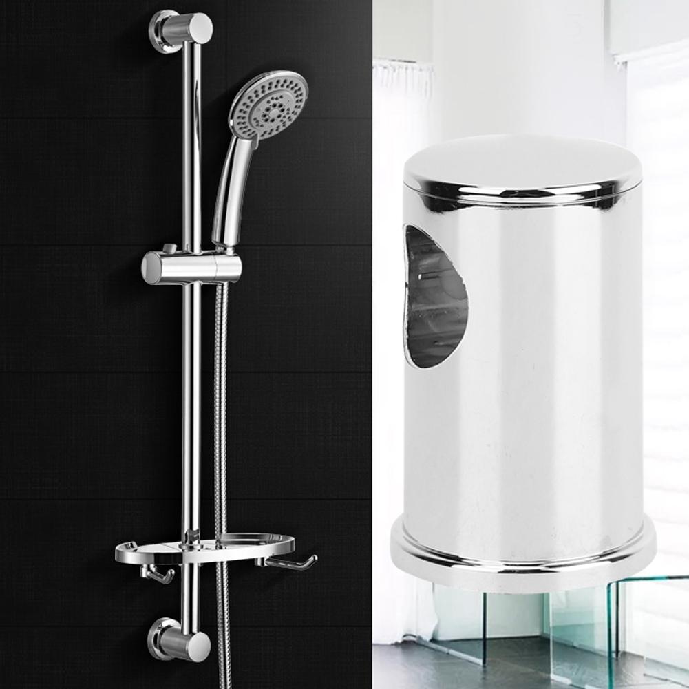 2 ks Stříbrná Bílá ABS Elektroplatovaný Sprchový Zvedací Držák Základna Koupelnové Doplňky