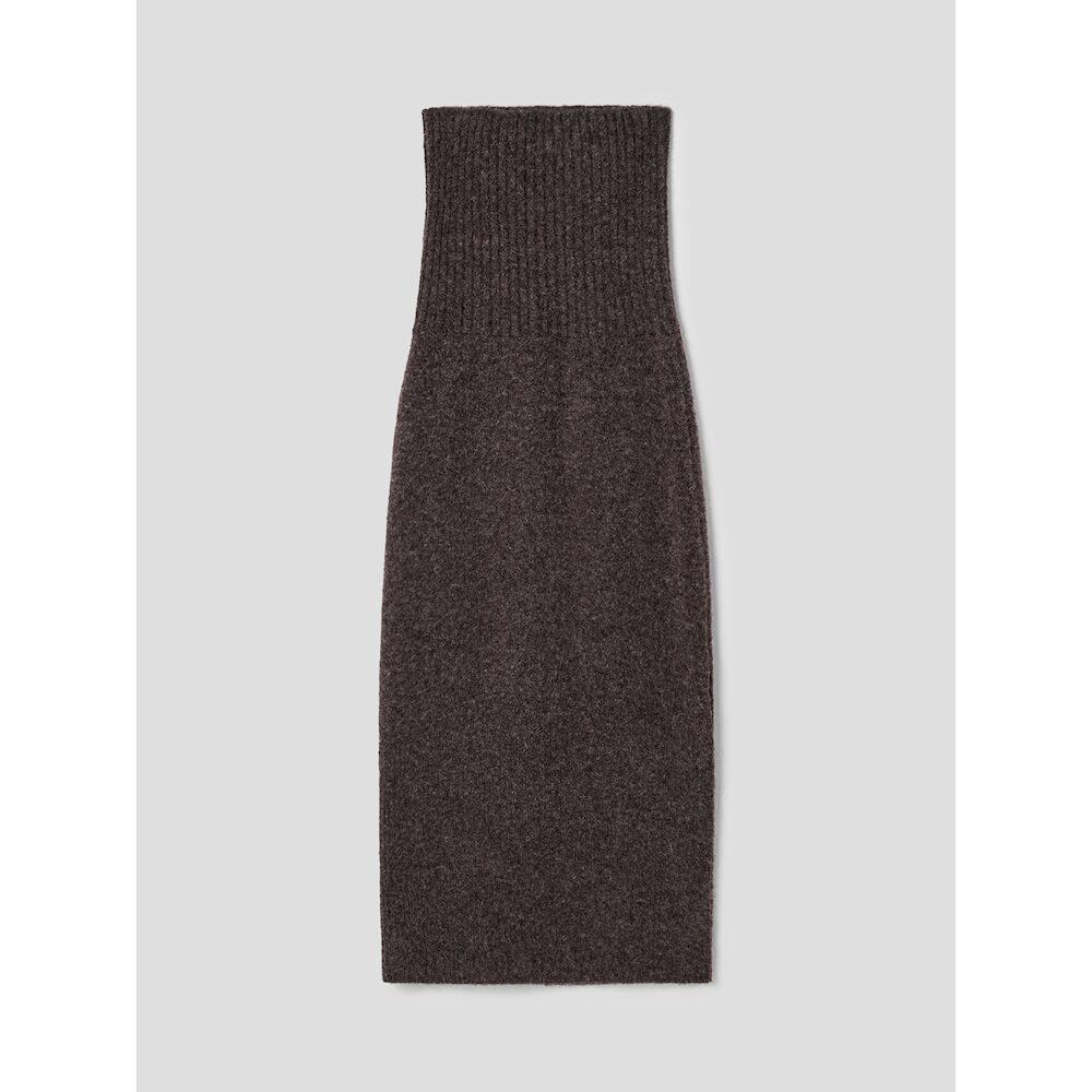 Anggae Llama Blend Long Skirt Brown