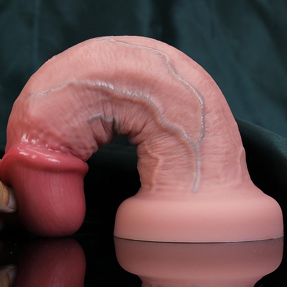 Realistic Soft Silicone Dildo – 4 Sizes, Pinkish White Skin Tone, Thick Texture with Suction Cup, Bodysafe Adult Toy for Women & Couples