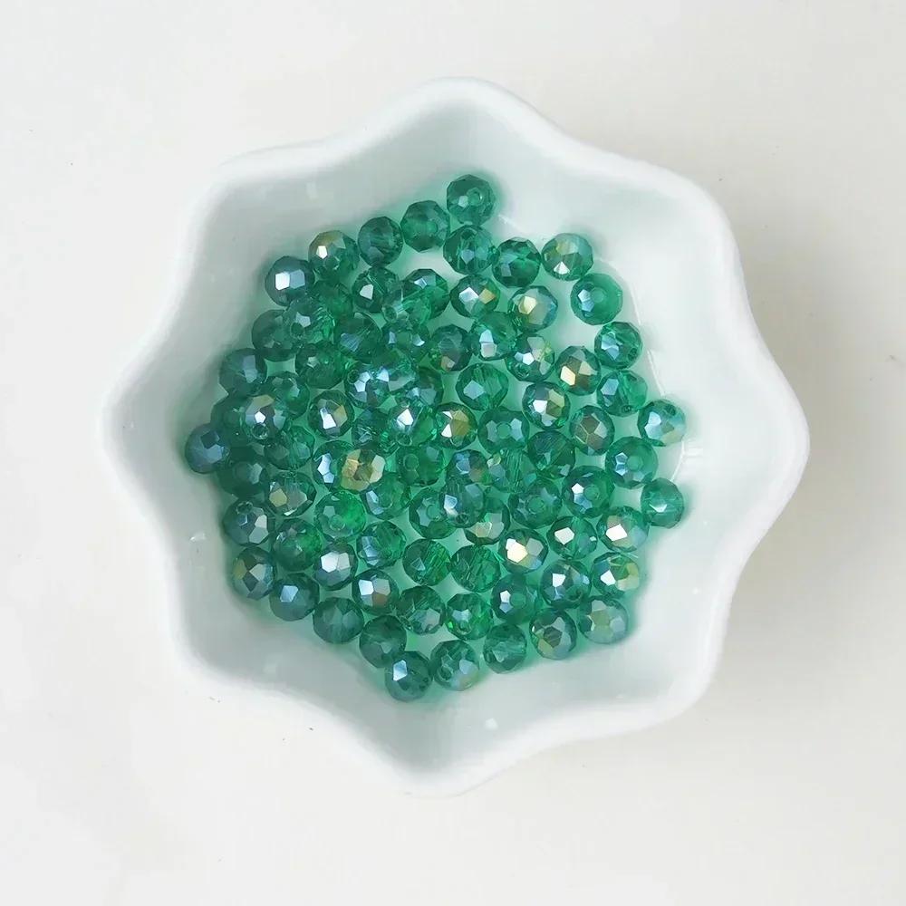 50pcs Translucent Czech Crystal Glass Bead Faceted Colorful Spacer Bead for Jewelry Making DIY Bracelet Necklace Accessories