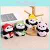 Panda Plüsch Schlüsselanhänger mit Hut für Mädchen Geschenkbeutel Zubehör