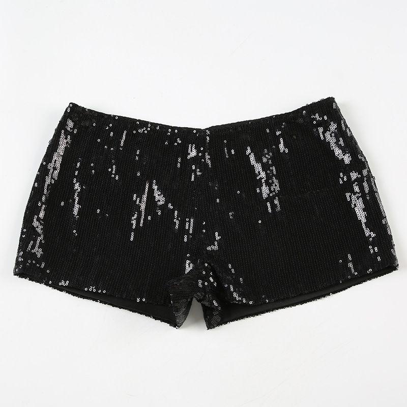 Sexy Shortts2025 Summer New Foreign Trade Women Leopard Print Print Sequins Tight Gyaru Sexy hot pants