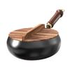 Uncoated Iron Pot Household Non-Stick Pot Handmade Forged Flat Bottomed Pan 24cm Wok Home Cooking Pot Big Belly Pot