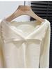 Women’s High-End Ruffle Lace V-Neck Knit Cardigan Sweater
