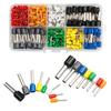 Kit 400 buc Conectori de Sârmă | Terminale Izolate pentru Sertizare | Mărimi: E0508, 7508, 1008, 1510, 2512, 4012