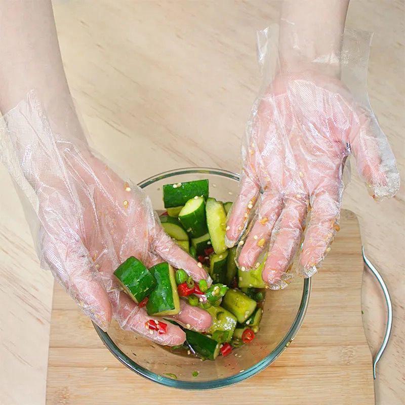 1000 Disposable Food-Grade Transparent Plastic Gloves for Kitchen, Catering, Hairdressing, Household Use