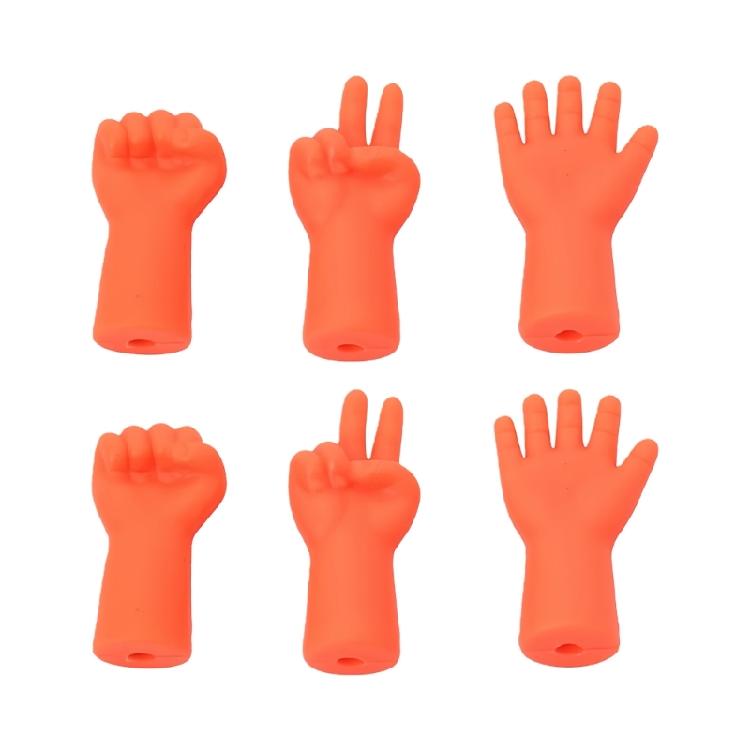 6Pcs Hand Shape Needle Stoppers Crochet Hook Point Stoppers Knitting Needle Tip Protectors for Weaving Yarn Craft