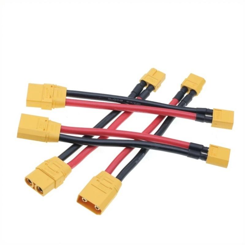 XT90 To XT60 Adapter Cable Electric Adjustable Battery Charger Male and Female Plug 10cm Silicone Wire 10AWG
