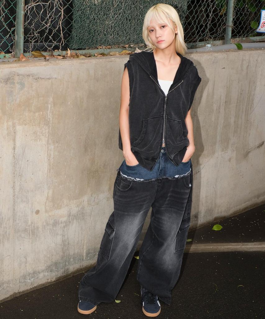 WEGO Džínové cargo kalhoty s dvojitým pasem Vintage Velikost Denim Černá Sonata Pánské Kalhoty, Kalhoty, Spodky, Streetwear, Oblečení, Léto/Podzim, Dárek, M,