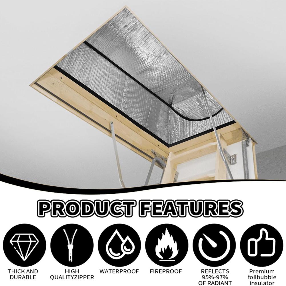 R Value Attic Stairway Name Note Aluminum Note Pollutants Premium Aluminum Foil Attic Door Insulation Cover Product Name