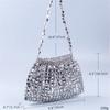 New Handmade Silver Gold Flat Beads Beaded Weaving Large Dumplings Fashion Trendy Shoulder Tote Bag