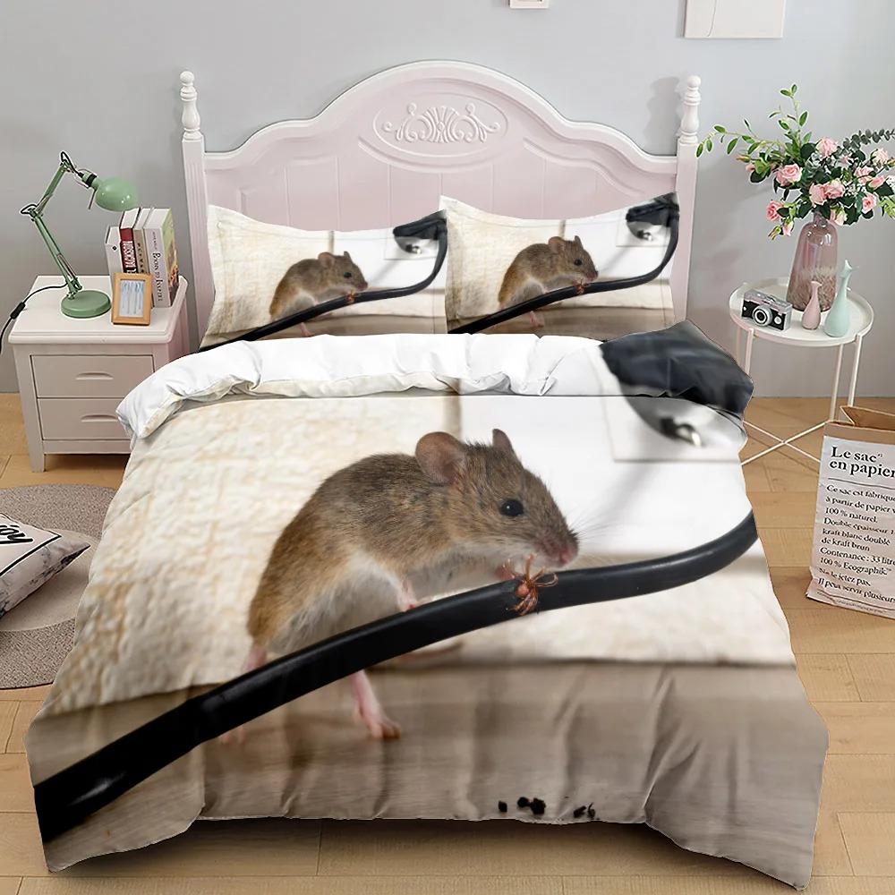 

Fashion Lovely Rats Boys Duvet Cover Set UK Single Double Queen US Twin Full King Size Among Bed Linen Set EU single(135x200cm)
