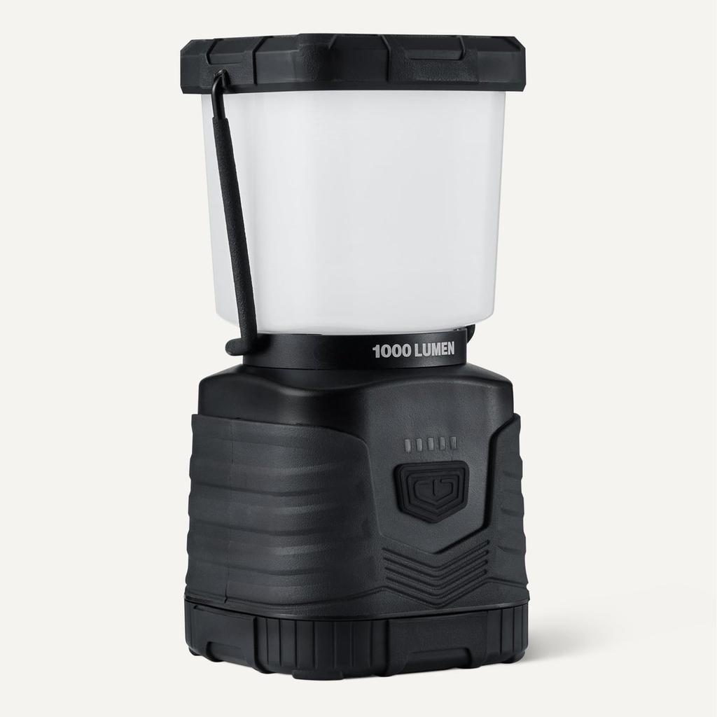 Amazon Basics LED Camping Lantern, 1000 Lumens, 4 Modes including Strobe, IPX4 Water-Resistant, Battery Powered, Black