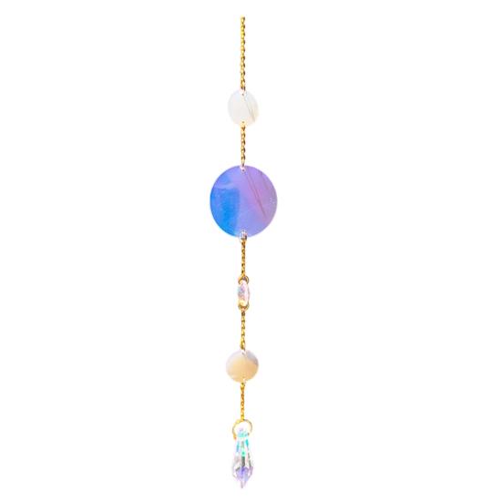 Pegador de Sol de Cristais Coloridos, Pegador de Sol Pendurado com Corrente, Ornamento de Sino de Vento com Bolas de Cristal para Janela Casa Jardim Dia de Natal Festa Casamento