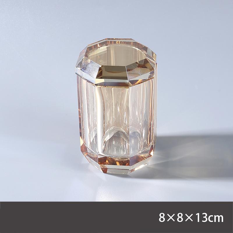 Glass Lotion Bottle Clear Crystal Bathroom Set Wash Supplies Toothbrush Holder Cup Soap Box Shampoo Bottle Soap Dispenser Set