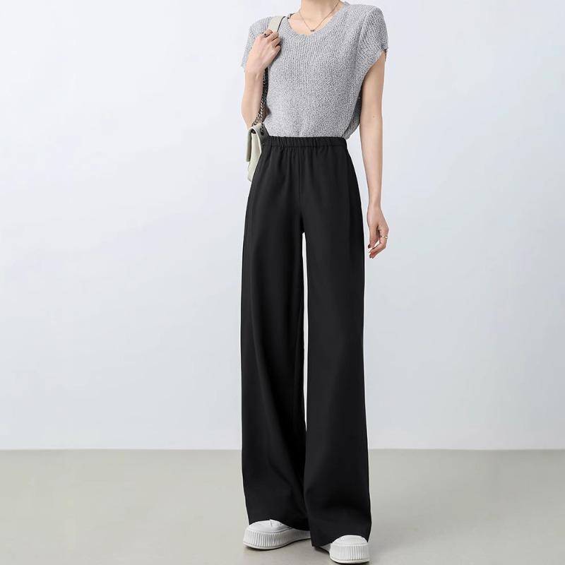 High-waisted Straight-leg Suit Pants Women's Spring New Pendant Casual Small Pants Wide-leg Trousers
