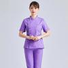 Women's Short Sleeve & Long Sleeve Dark Green Nurse Uniform Set