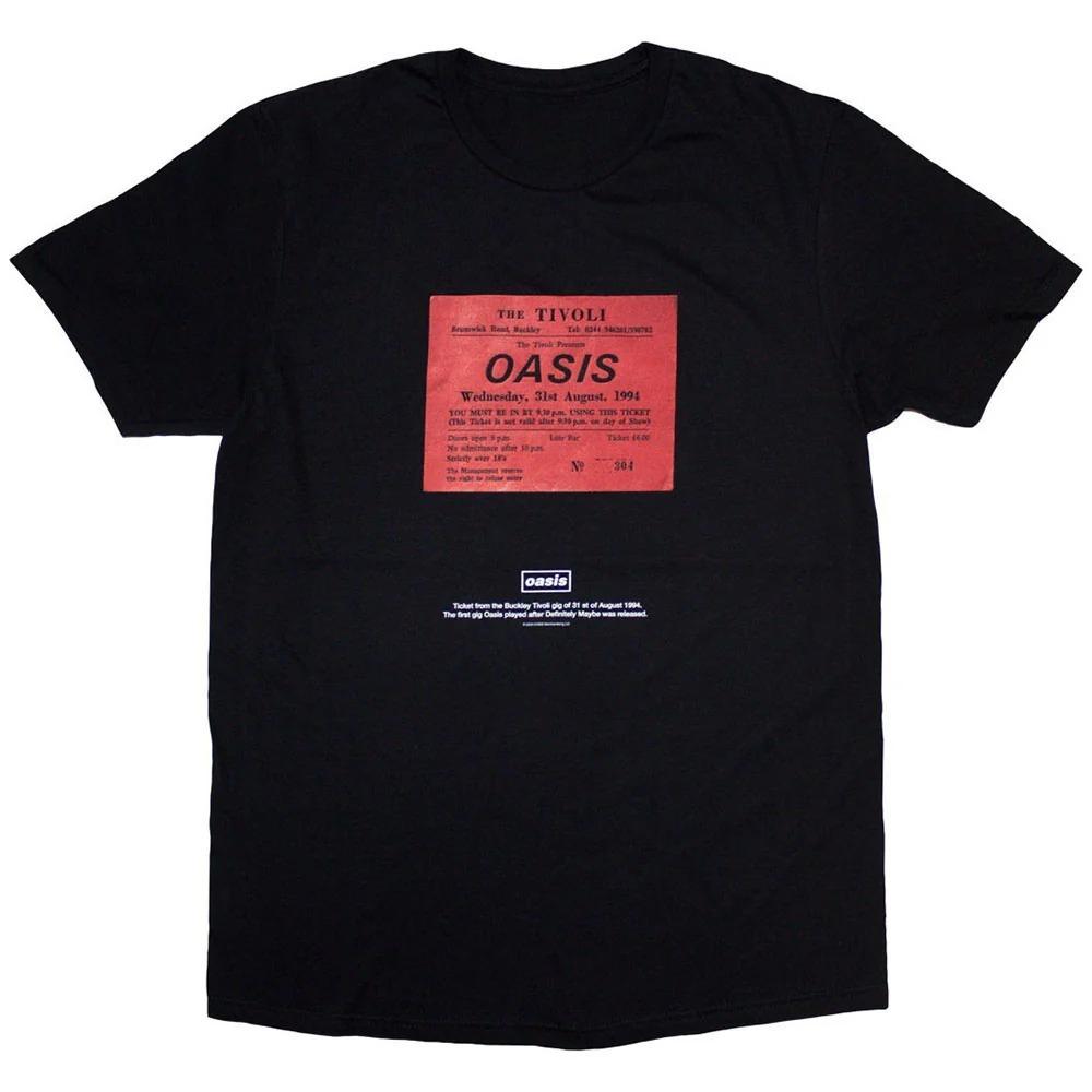 Oasis Definitely Maybe Ticket Stub T-shirt High-end Luxury Is for Both Men and Women Top Y2k 2026 Summer 4XL
