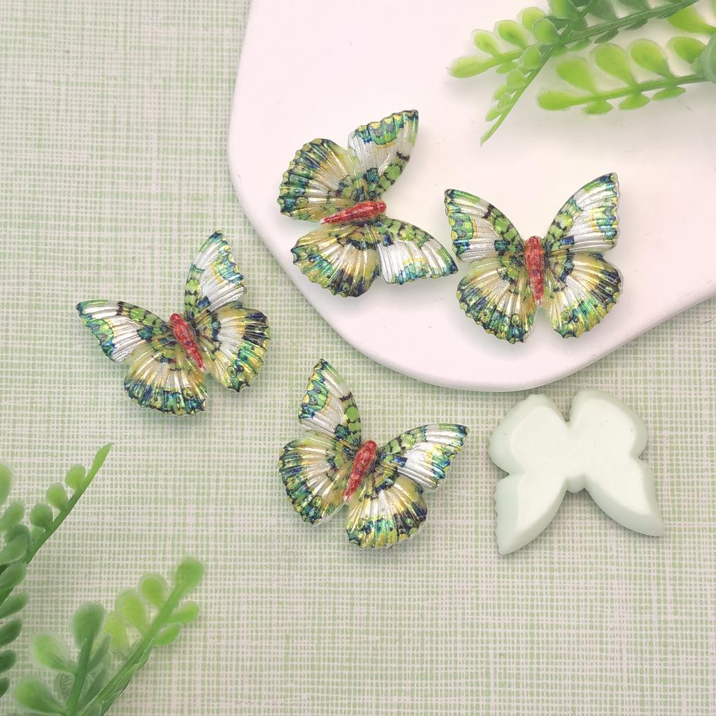 Resin Cabochons Butterfly Flatback Charms for DIY Jewelry, Scrapbooking, Hair Accessories, Phone Cases, Shoes Buckle Decoration