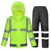 High-Visibility Raincoat & Pants Set for Traffic Safety & Rescue Duties