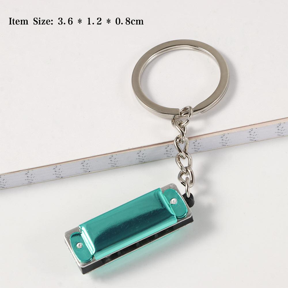 Woodwind Instruments Bag Pendant Harmonic Keyring Hanging Pedants Keys Holder Harmonica Keychain