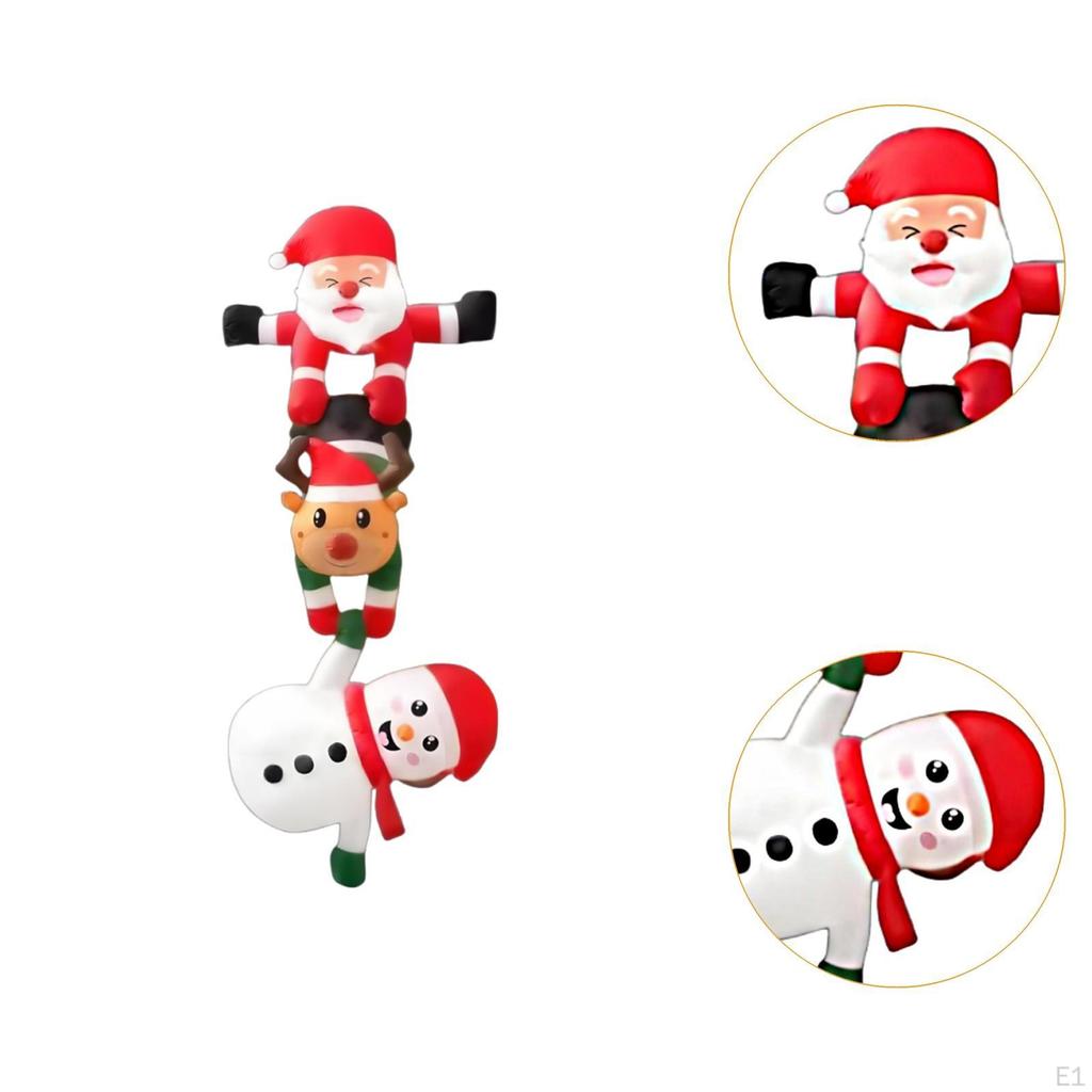 Świąteczny Dmuchany Wspinający się Święty Mikołaj Dekoracja Zewnętrzna Duży Świąteczny