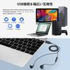 USB-Kabelgebundene Kopfhörer für mit für Web-Fernbedienung und Kompatibel mit mit Speicher-PC/Laptop, Mikrofon, 2,3 m Länge, In-Ear-Typ, Telearbeit,