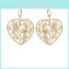 Chic Geometric Heart Earrings For Women With Plating Craft Trendy Style