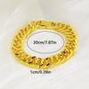 Trendy Gold-Plated Cuban Chain Bracelet for Men & Women - Fashionable Hip Hop Jewelry