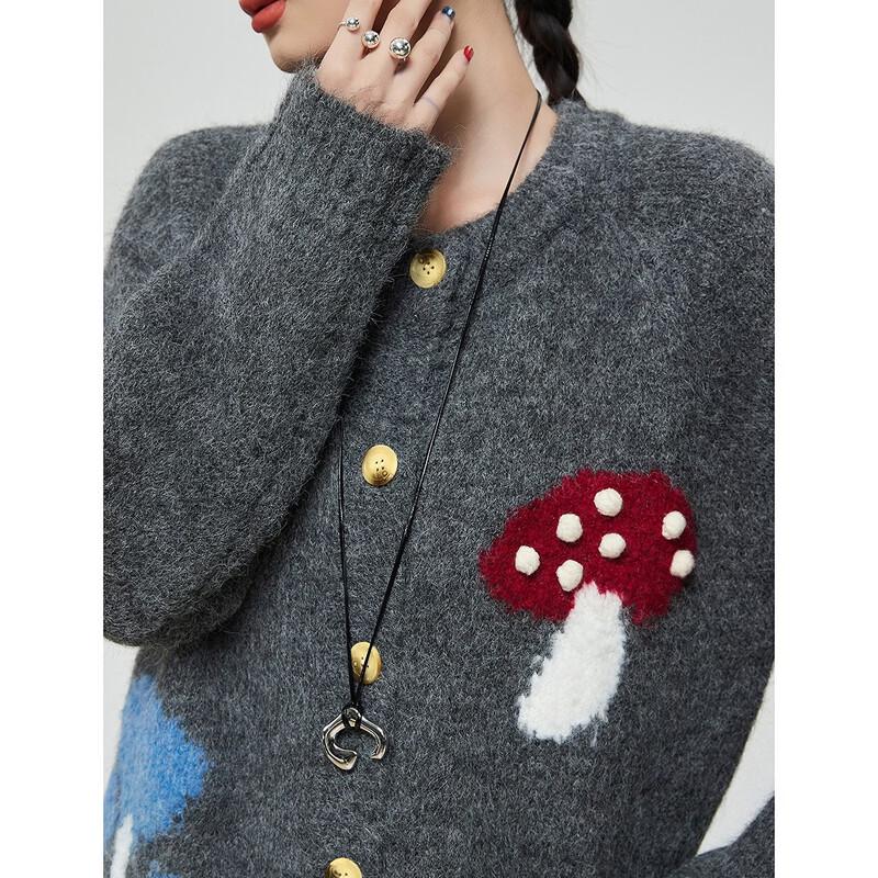 

Demana Women s Wool Blend Mushroom Knit Sweater M