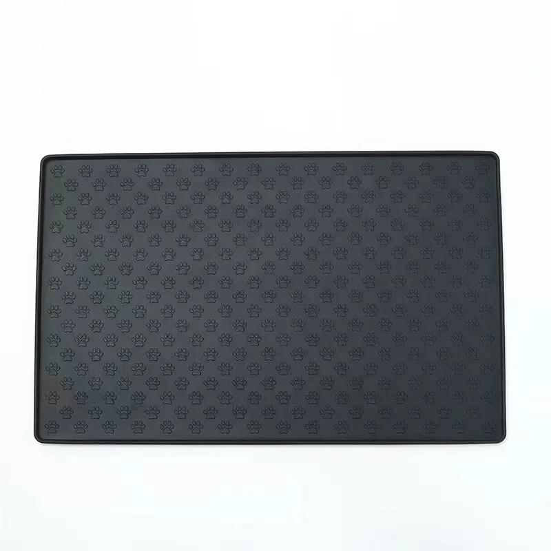 Pet Placemat Cat Dog Drinking Feeding Placemat Feeder Mats Cat Feed Mat Dog Food bowl Mat Silicone Waterproof Pet Bowl Pad