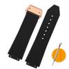 For Hublot BIG BANG Black Blue white Silicone Rubber Strap With men Butterfly Buckle Watchband Accessories 26*19mm Free tools