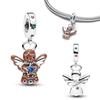 Christmas Copper Metal Charm Bead Components Santa Claus Reindeer Christmas Tree Snowman Elk Bead Component Compatible With Authentic Original