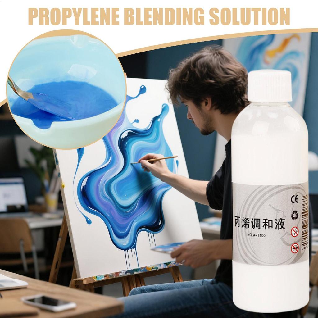 100ml Flow Aid Fluid Improver Fluid Additive For Teachers Artists Palette Preparation Color Blending Crafts Projects Models