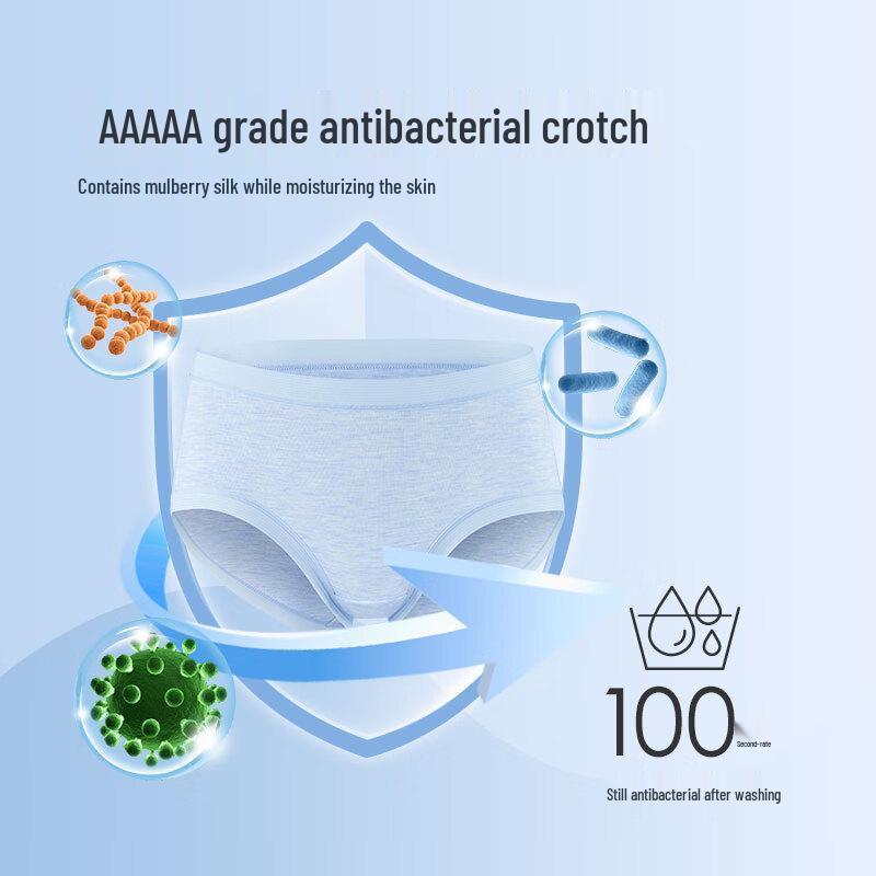 Jingdong Zhizao Lenzing Modal 5A Antibacterial Seamless High Waist Women's Panties (3-Pack)