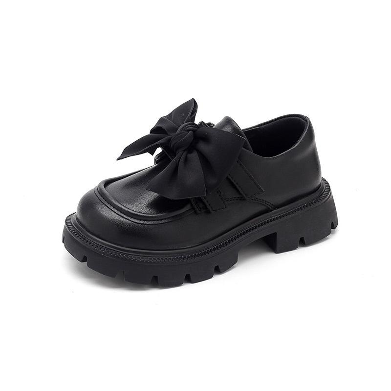 Girls Shoes Genuine Leather Children's Princess Small Leather Shoes 2025 Spring and Autumn New Lightweight Soft Sole British Style Black Single Shoes
