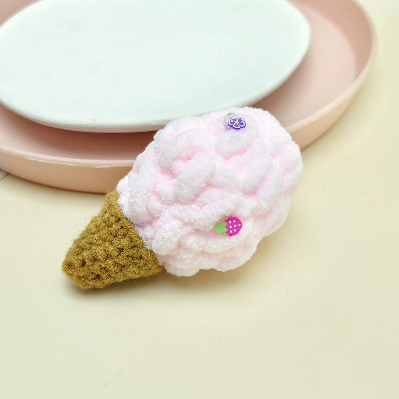 Cute Cartoon Ice Cream Keychain & Backpack Pendant - Fun Gift for Kids & Couples