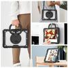 For iPad 10.2 (2021)/(2019)/(2020) Kickstand Case PC+Silicone Tablet Cover with Shoulder Strap