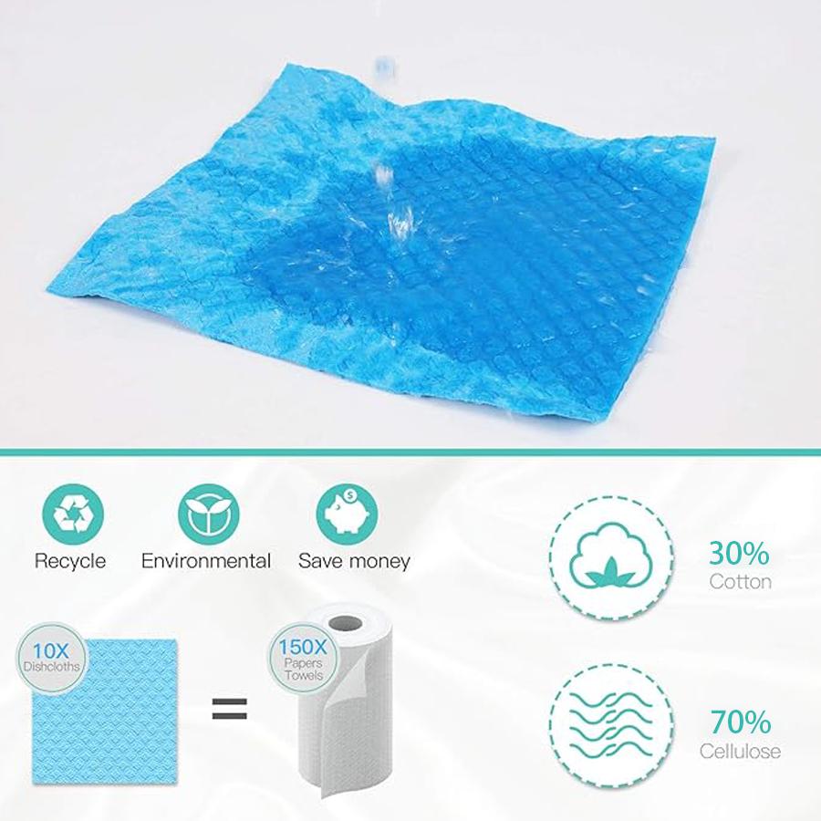 6-Pack Cleaning Cloth, Super Absorbent Multi-purpose Kitchen Tableware Glass Cleaning Cloth, Environmentally Friendly Decontamination Cloth