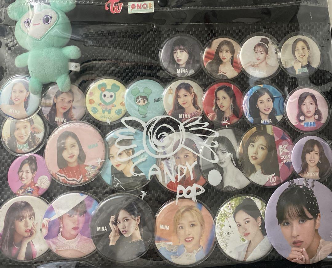 

[USED] TWICE Mina Ita-ba Badge Tote Bag Goods candypop
