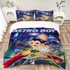 Astro Boy Print 3Pcs Bedding Set,Duvet Cover with 2 Bedro,Pillowcase Home Birthday Gift