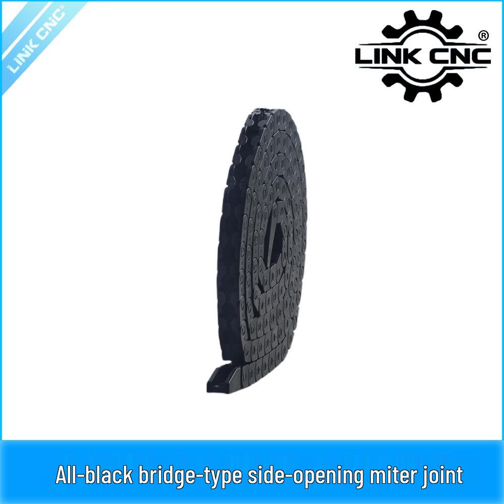 Link CNC 3D Printer Nylon Plastic Drag Conveyor Chain with Bridge-Type Outer Side Opening and Miter Joint 10x6 joint (pair)
