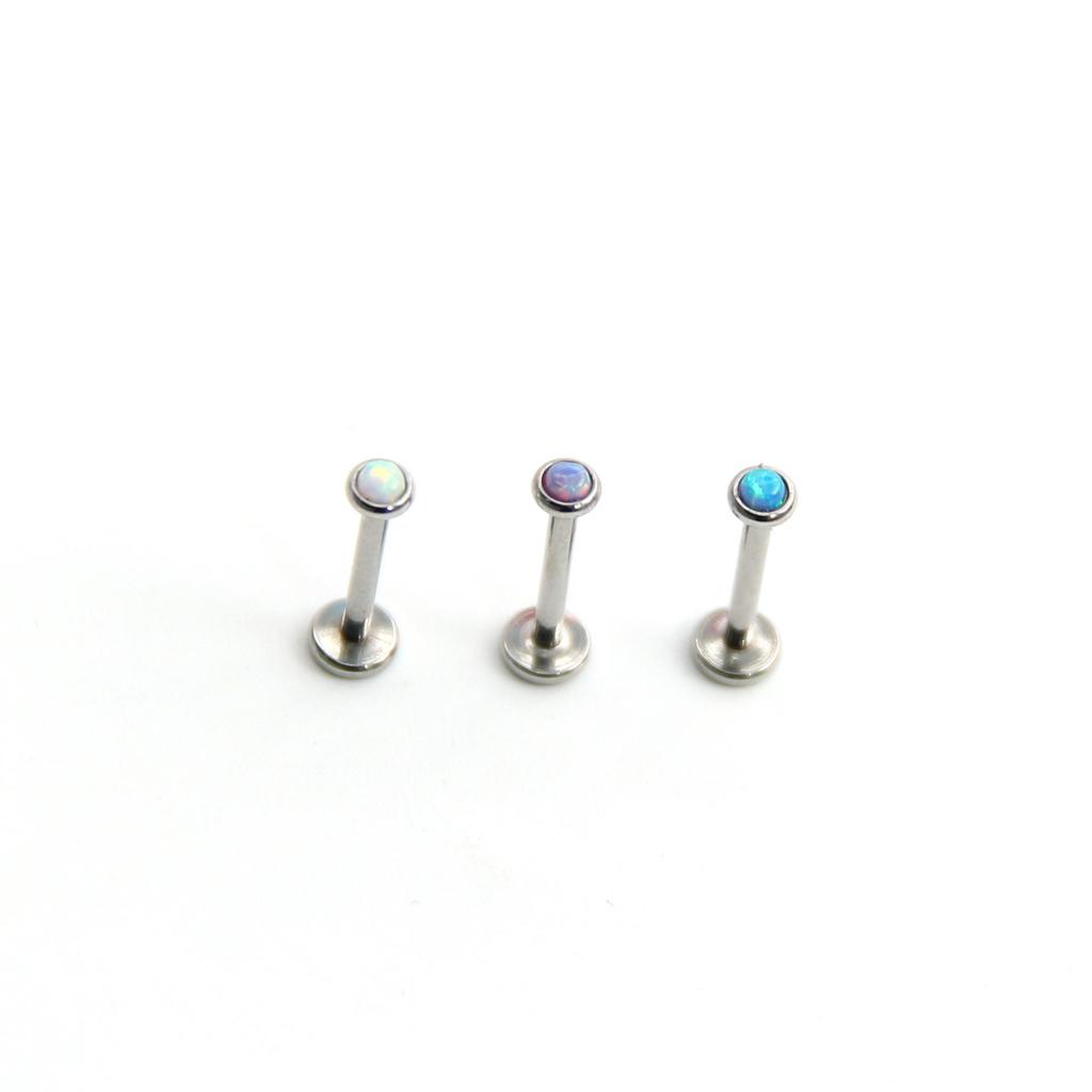 Opal-Ohrstecker aus Edelstahl – Kleine Titan-Knorpel-, Lippen- & Nasenpiercing-Schmuckstücke