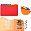 1 Set Index Card Guide Set Self Adhesive Number Alphabet Sticker File Classification Colorful Index Card with Tabs Office