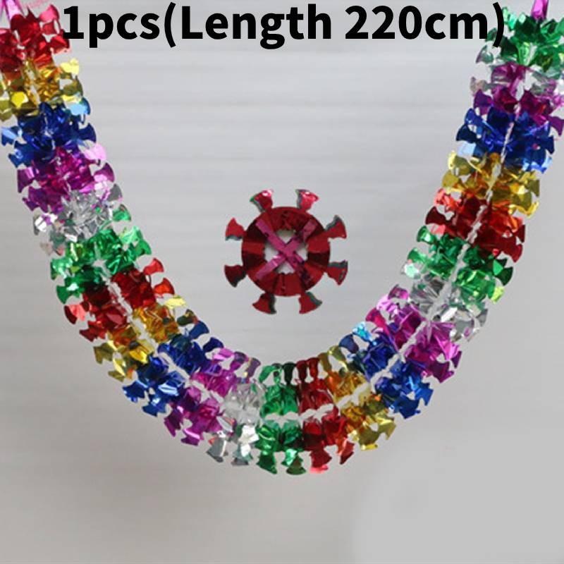 Christmas Garland Foil Festive Hanging Tinsel Ceiling Decoration Durable Fshion