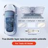 YZ Tesla Parasol na Szybę Osłona Krawędzie Obszyte Osłona Parasol Samochód Letnia Ochrona Przed Słońcem Osłona Przeciwsłoneczna na Przednią Szybę