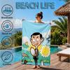 Herr. Bean's Abenteuer Strandtuch, Mikrofaser Strandtuch, Perfekt für Pool, Strand, Reisen, Heimdekoration Strandparty Fan Geschenke