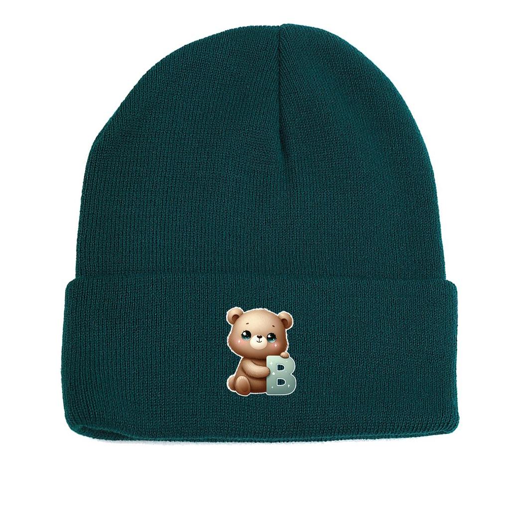 1pc, Alphabet A to Z and Animals Print Knitted Cap Beanie, 260 Knit Hats to Choose, for Men And Women