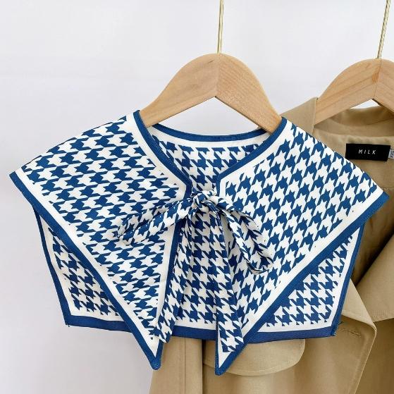 New Design Floral Shawl Fake Collar Women Detachable Collars Big Lapel False Collar Shoulder Wrap Scarf Clothing Accessories