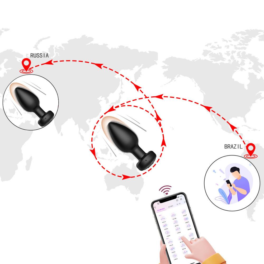 App Remote Vibrator Anal Plug Adult Products Wholesale Wireless Remote Control App Anal Plug Vibration Masturbation Silicone